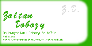 zoltan dobozy business card